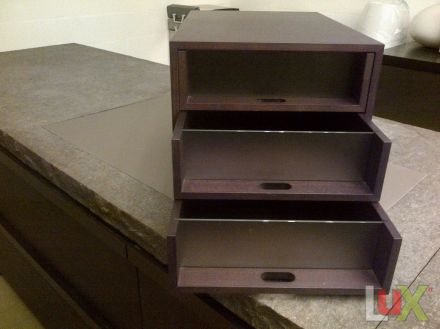drawer countertop color wenge, 3 drawers with glas.. | WENGE'
