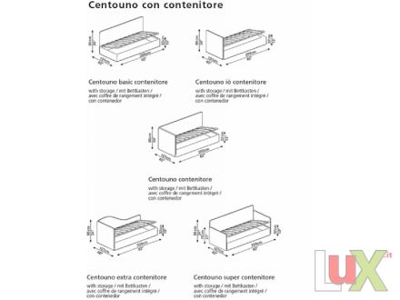 BED Model CENTOUNO BASIC CONTENITORE
