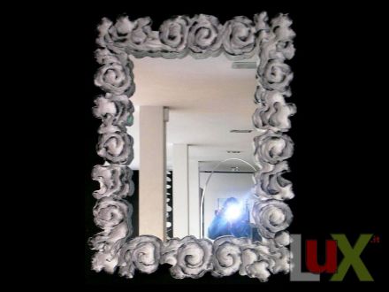 Rectangular Mirror. Colorful paper mache 130x100.. | IVORY