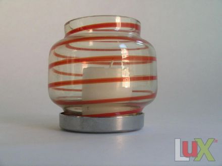 VENINI | Candlestick model 105.00 blown glass and.. | ORANGE